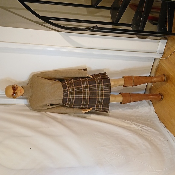 🔥 NWOT Johnson & Murphy Camel Tan Suede & Saddle Leather Fur Boots - Picture 4 of 16